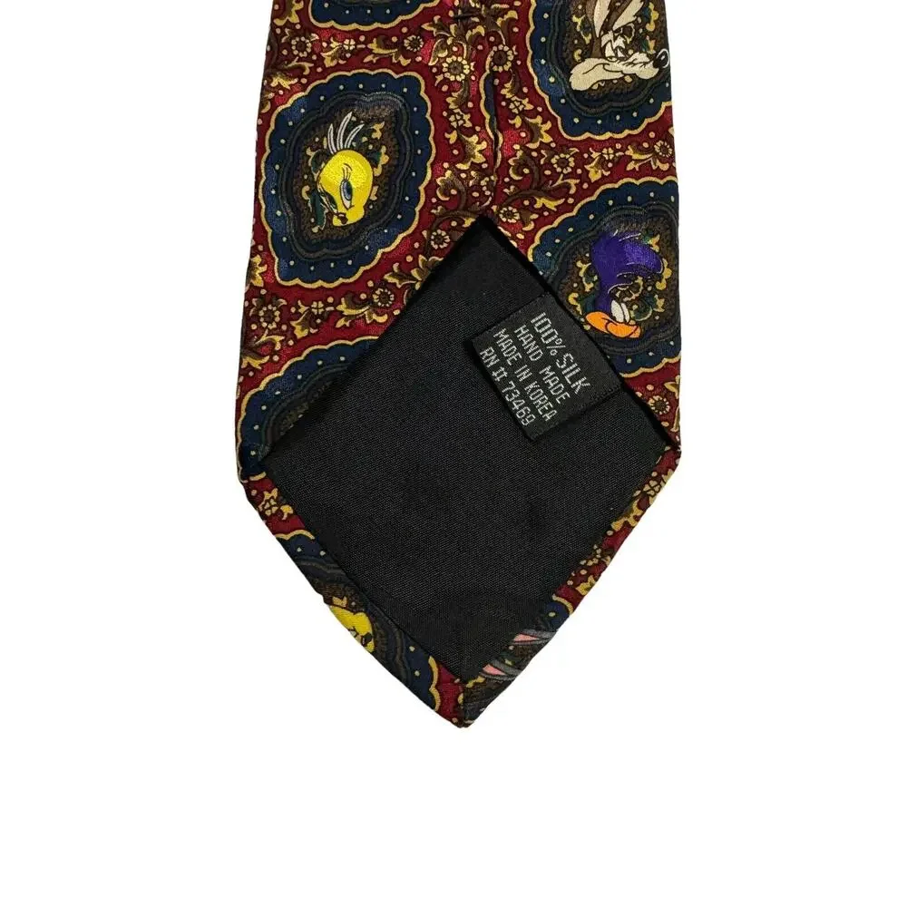 Looney Tunes Mania Portraits Bugs Bunny Daffy Sylvester Vintage Necktie